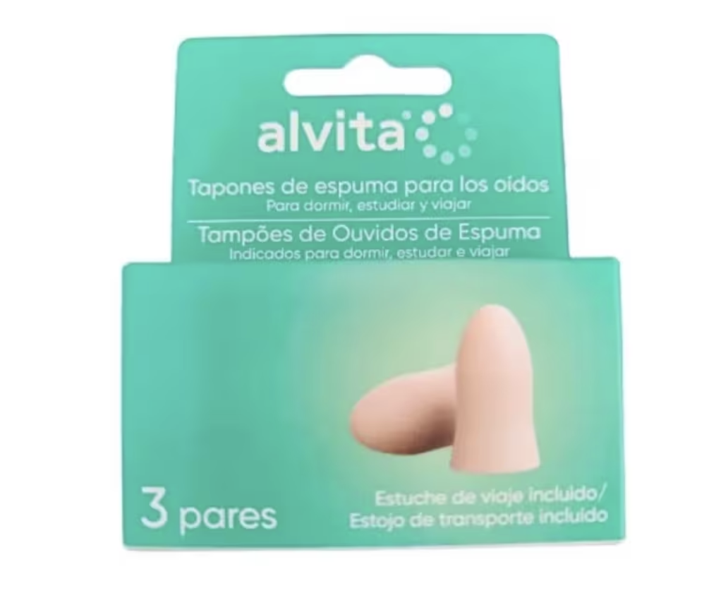 Alvita Foam Earplugs 3 Pairs