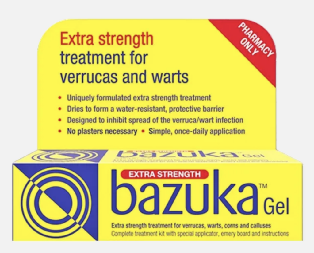 Bazuka Extra Strength Gel 5g - Treatment for Warts, Verrucas, Corns and ...